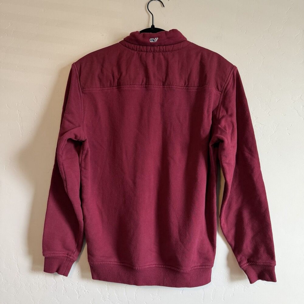 Vineyard Vines Men's Shep Shirt 1/4 Quarter Zip Pullover Maroon Size XS - Picture 3 of 9